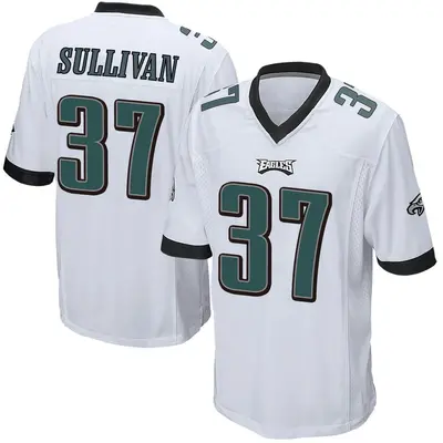 Men's Game Tre Sullivan Philadelphia Eagles White Jersey