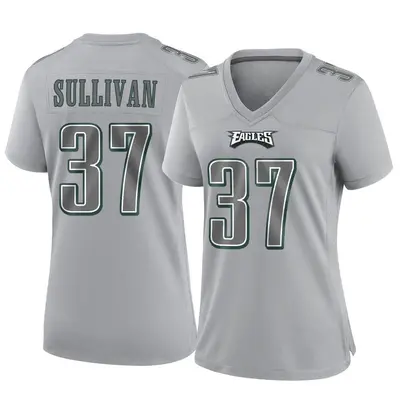 Women's Game Tre Sullivan Philadelphia Eagles Gray Atmosphere Fashion Jersey