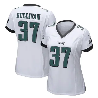 Women's Game Tre Sullivan Philadelphia Eagles White Jersey